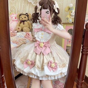 小祈星甜心lolita少女原创可爱设计洛丽塔连衣裙JSK吊带连衣裙