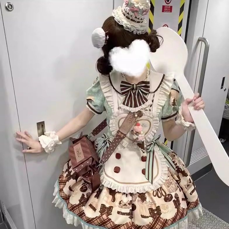 薄巧甜厨 op心动玩偶原创设计lolita 柄图甜款薄巧