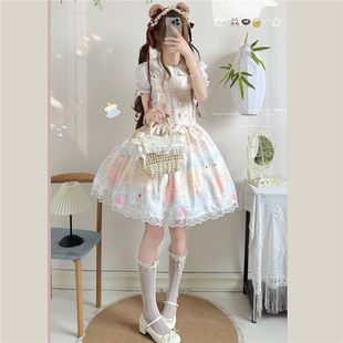 糖小糖原创猫猫下午茶全款lolita裙正品jsk背带洛丽塔连衣裙萝莉