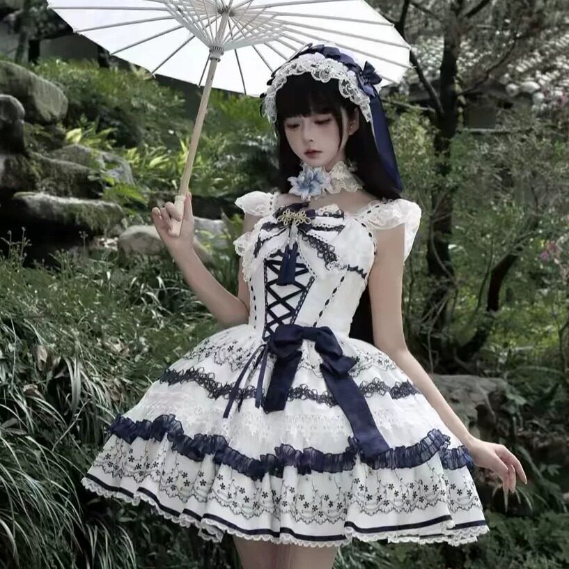 青鸢赋青花瓷甜美洛丽塔JSK