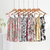 棉绸吊带睡裙时尚 2025年夏季 女士薄款 简约家居服宽松显瘦睡衣背心