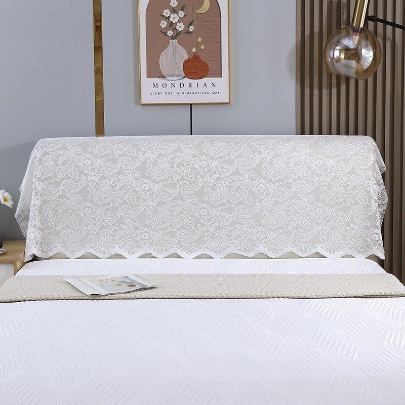 2025新款床头套罩蕾丝全盖软包防尘通用盖布木皮床沙发靠背盖巾,居家布艺,床头罩,淘宝优惠券,粉丝福利购,淘宝优惠卷