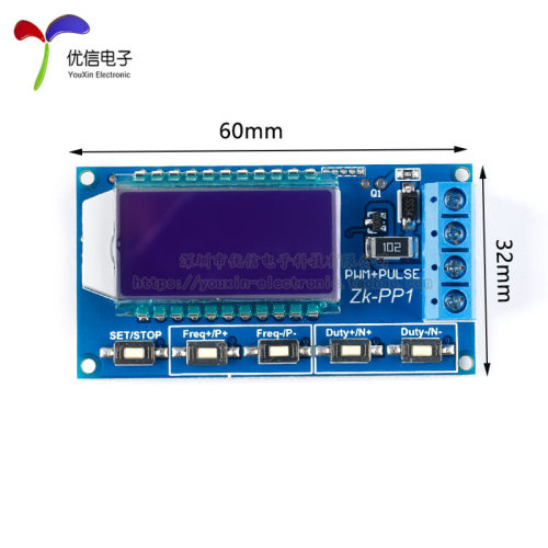 ZK-PP1 PWM脉冲个数频率占空比可调发生器模块方波矩形圈数驱动器