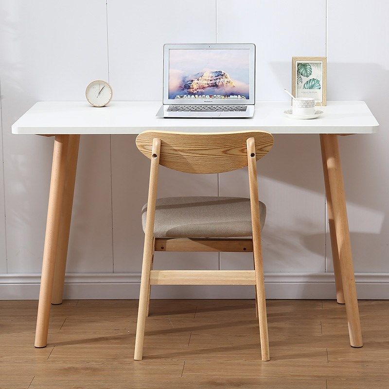 电脑桌台式学生家用卧室书桌写字学习桌简易办公桌工作台实木桌子