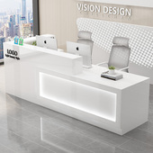 简约服装 店收银台前台接待吧台烤漆转角公司办公室理发店转角柜台