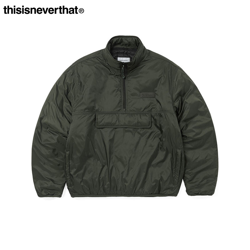 thisisneverthat®Nylon Insulated Pullover半拉链口袋男士套头衫