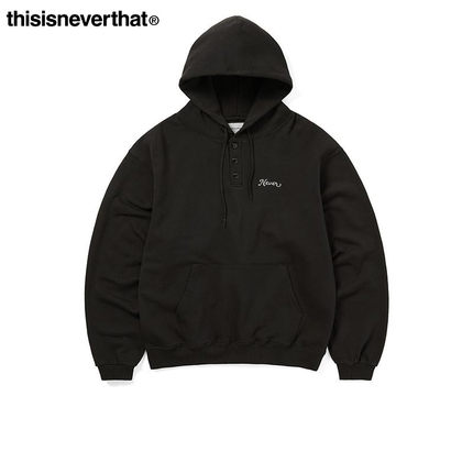 thisisneverthat® Quarter Button Hoodie连帽衫连帽卫衣情侣装