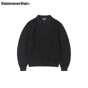 Zip Knit Polo 新款 thisisneverthat® 半拉链针织polo衫 Cable