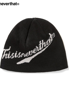 thisisneverthat®Script Logo No Cuff Beanie秋冬新款毛线帽
