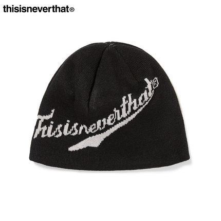 thisisneverthat®Script Logo No Cuff Beanie秋冬新款毛线帽