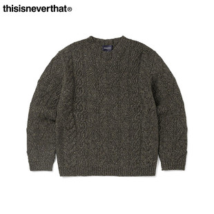秋冬纯色羊毛毛衣男款 thisisneverthat® Sweater Knit Cable