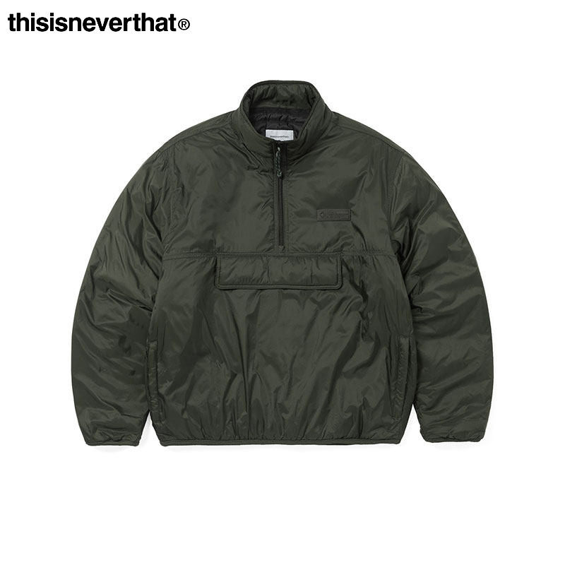 thisisneverthat®Nylon Insulated Pullover半拉链口袋男士套头衫