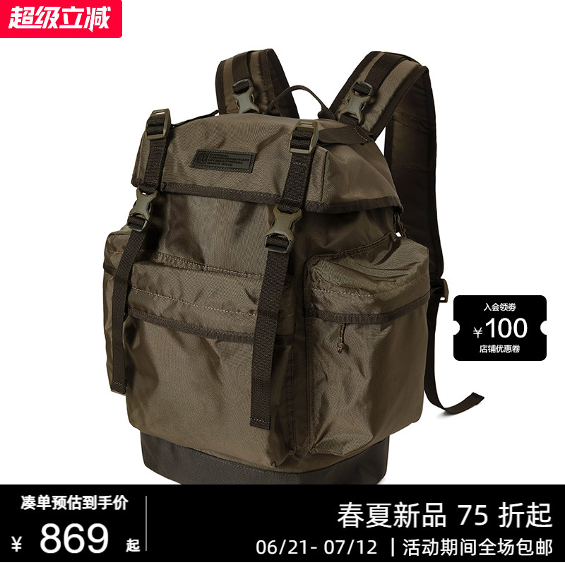 街头潮流抽带尼龙999元中度棕色