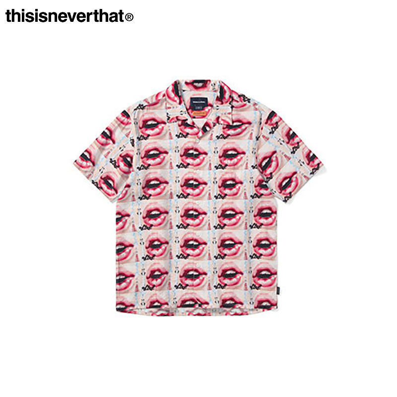 thisisneverthat&reg; Lips Rayon Shirt 春夏款印花图案男士短袖衬衫