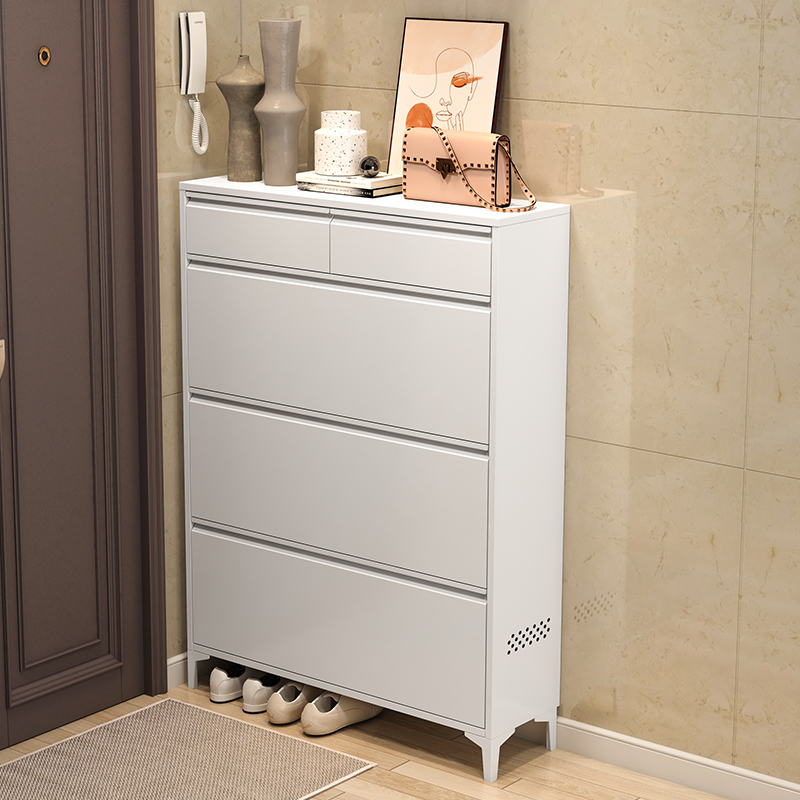 厨事优翻斗鞋柜家用门口大容量超薄入户窄款玄关柜收纳神器省空间