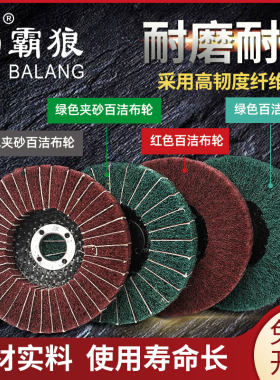 立式百洁布磨片不锈钢抛光片磨光机用金属飞翼打磨片夹砂布百叶轮
