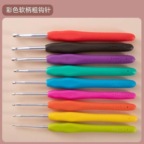 钩针工具套装手工编织毛线粗针毛衣围巾diy软柄大号材料包勾针