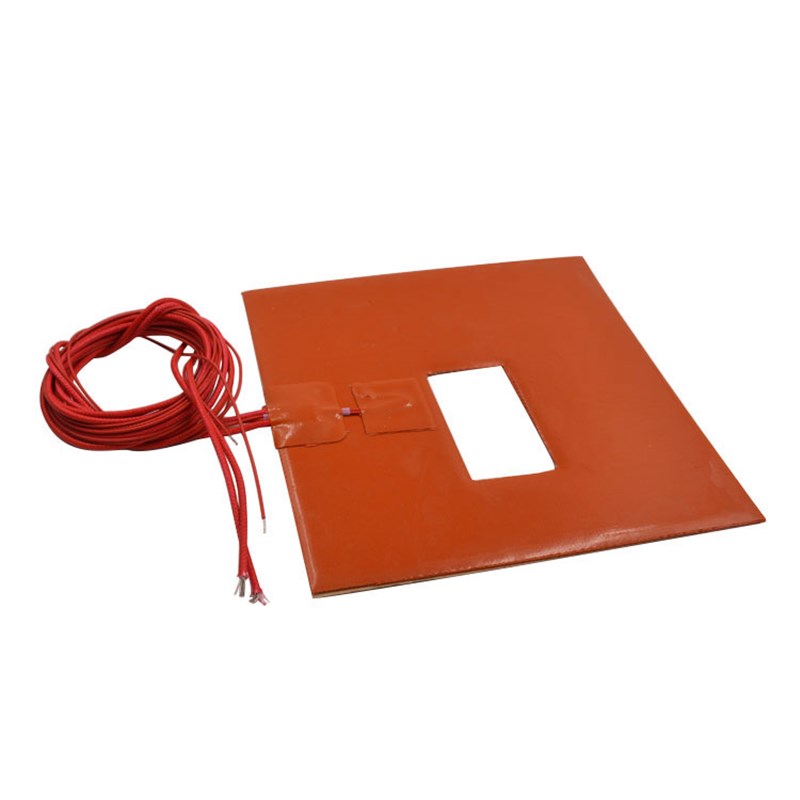 link cnc 3D打印机配件方形背胶硅胶加热垫145x145mm发热片带孔