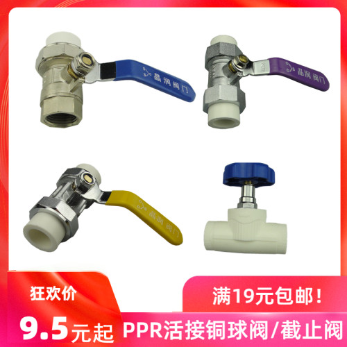 热熔4分20开关6分25双活接阀门球阀全铜ppr水管管件配件开关接头