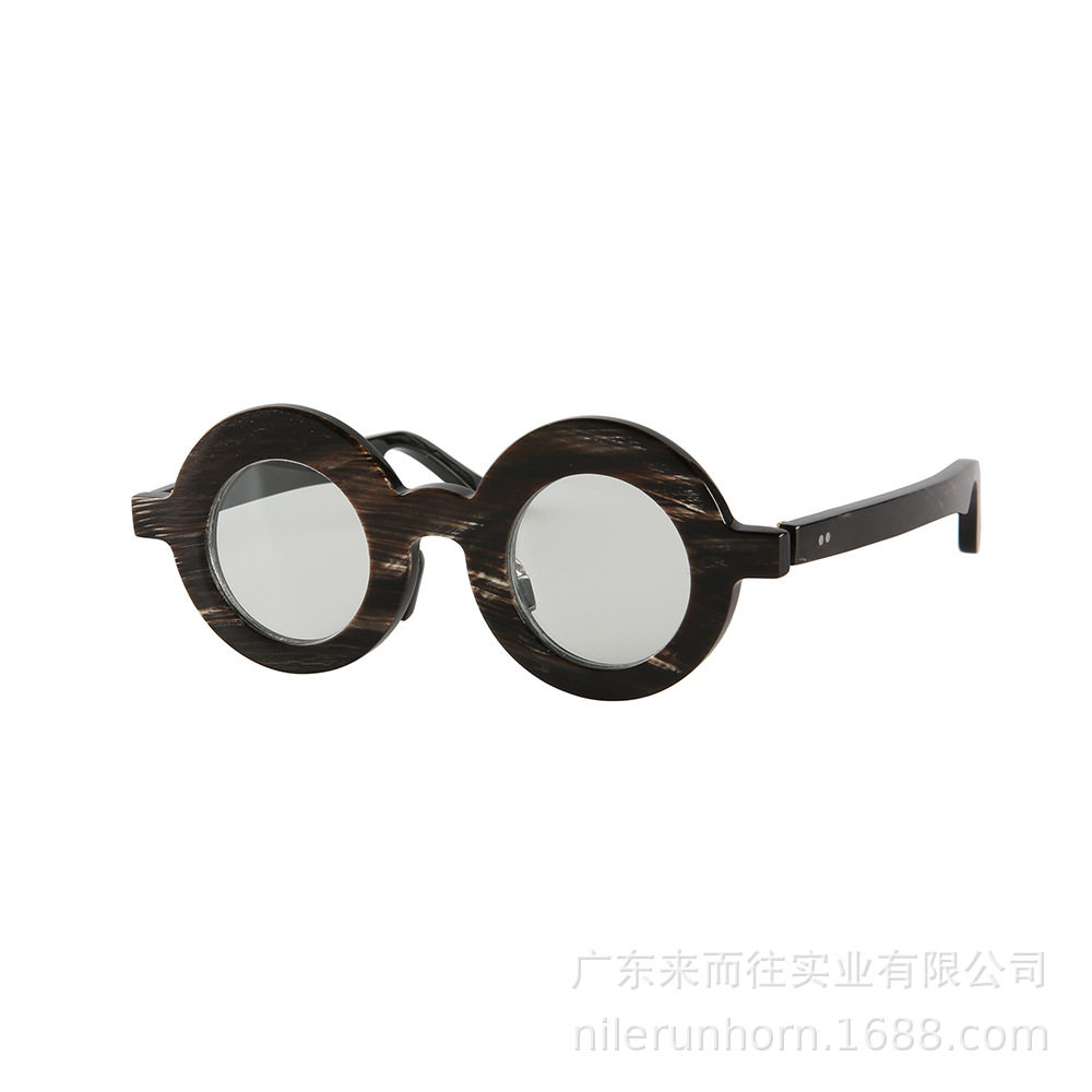 Nilerun印度牛角黑白条纹眼镜架