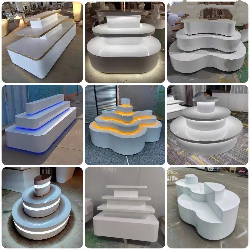 异形中岛展示台展示柜烤漆模型展柜科技馆展厅产品体验台展台定