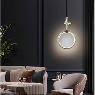 床极简头吊线小吊灯单现700卧代简约风长线卧室主个床头柜掉线氛