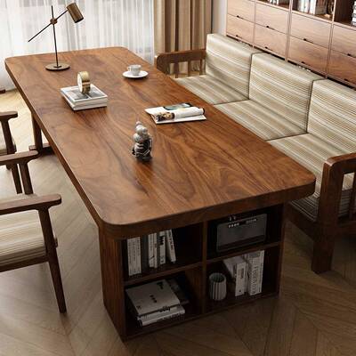 南美大桌胡桃桌木实木客厅书家用工作台书法阅读学习桌HSY-8145办