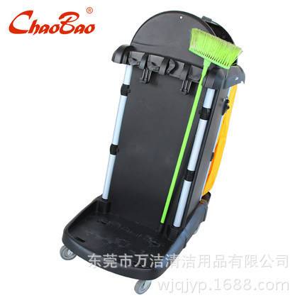超宝D-011-2多用途清洁手推车酒店客房服务收纳车清扫垃圾车
