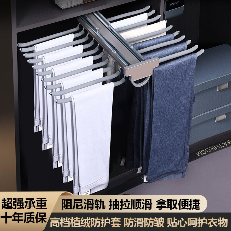 简约衣柜六格阻尼现代收纳盒衣服衣柜整理展示盒衣帽间收纳架