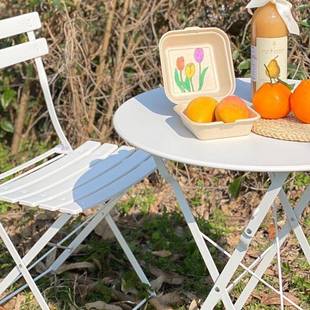 阳台桌茶桌组合休闲区椅置套装折叠小院圆桌布茶BE-1186几户外庭