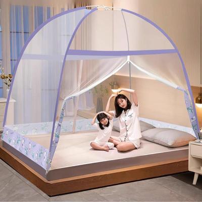 Z1蚊L蒙古包帐免安1.装5m床家用1.8wQKkARee米纹帐人单双0.
