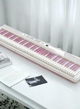 XSY88键电子琴成人电儿童入琴门初1学便携式钢粉色紫色幼师专业用