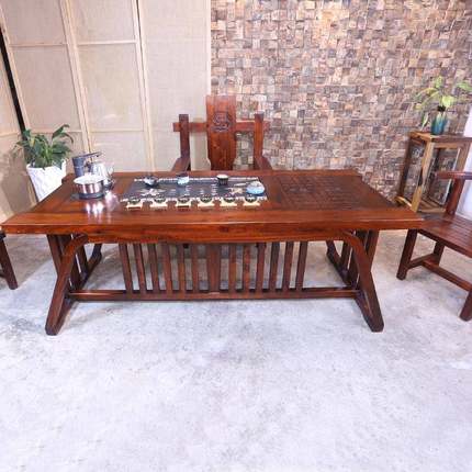 原木茶桌椅组合新中式实木大茶几客厅家用阳台功夫喝泡茶台一体桌