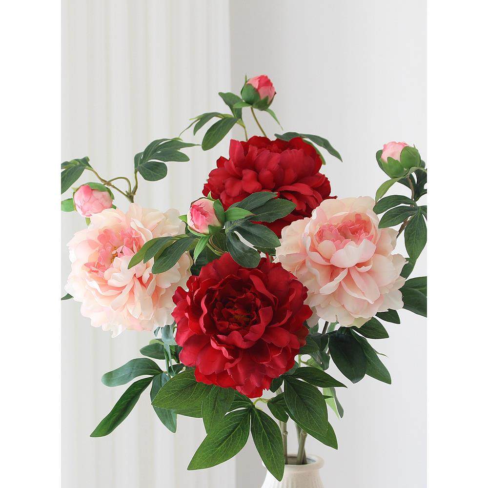 丹仿65609019真花假花摆设客厅摆件花束餐桌花花艺装饰牡花塑花料,鲜花速递/花卉仿真/绿植园艺,仿真花,淘宝优惠券,粉丝福利购,淘宝优惠卷