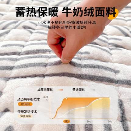 牛奶绒床垫垫褥床褥垫冬季加厚保暖家用卧室软垫加绒褥子床毯单人