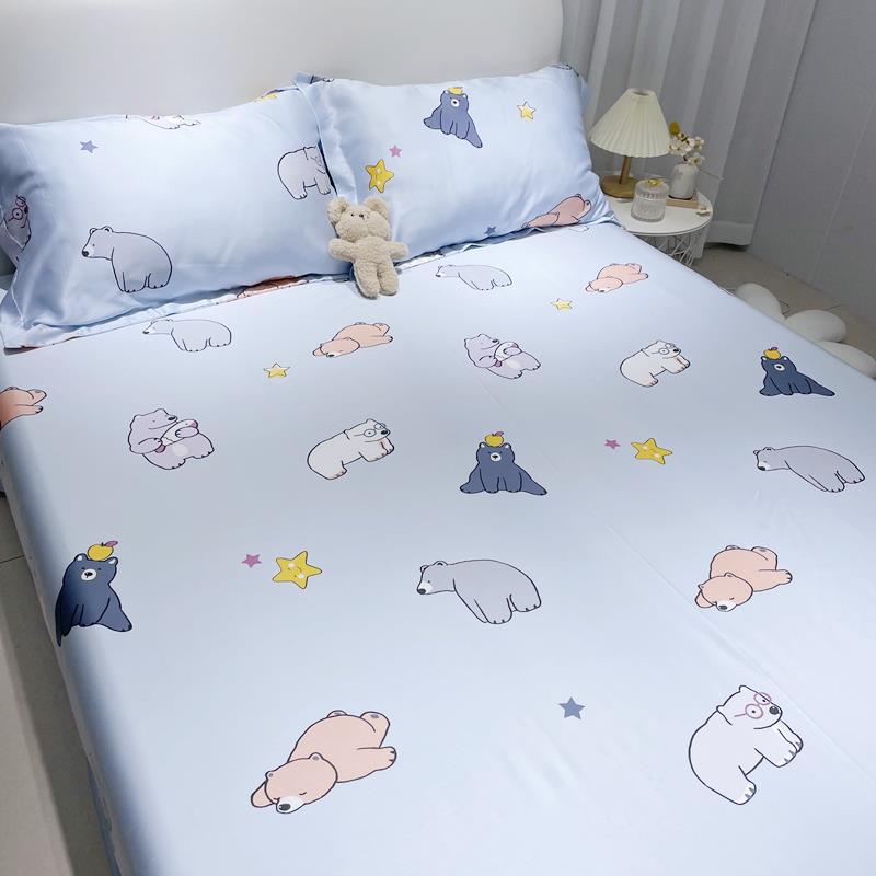 a类100支兰精天丝单件床单丝滑亲肤莱赛尔夏季凉感床罩防滑床笠