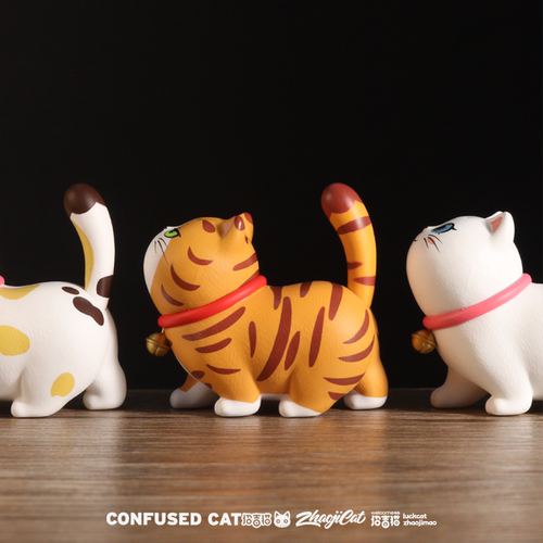 招吉猫PVC可爱玩偶摆件新品猫咪
