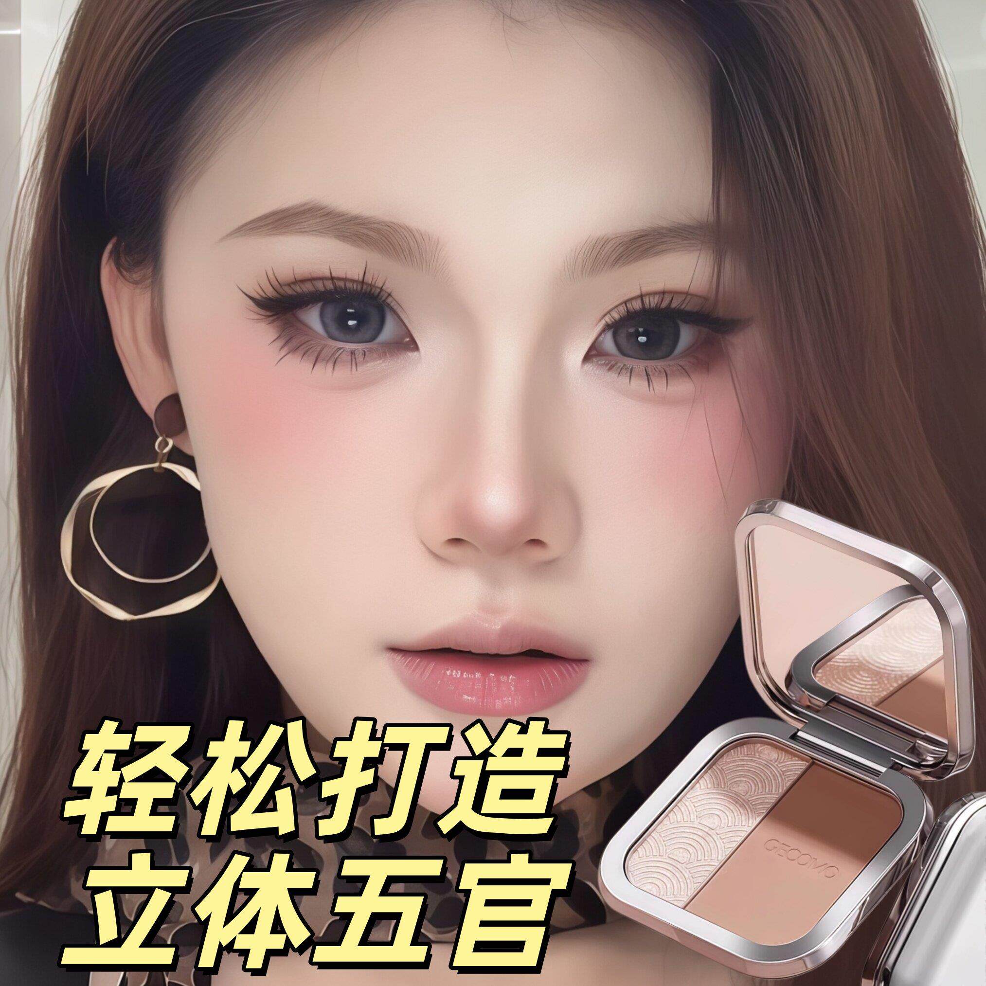 一盘!搞定VQT全脸双色部不修容盘立体修容新手易晕面染显脏不脱