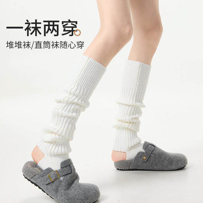搭配袜瑜KMX珈裤踩脚腿套针织泡袜秋冬女雪泡地靴鲨鱼裤袜子冬季