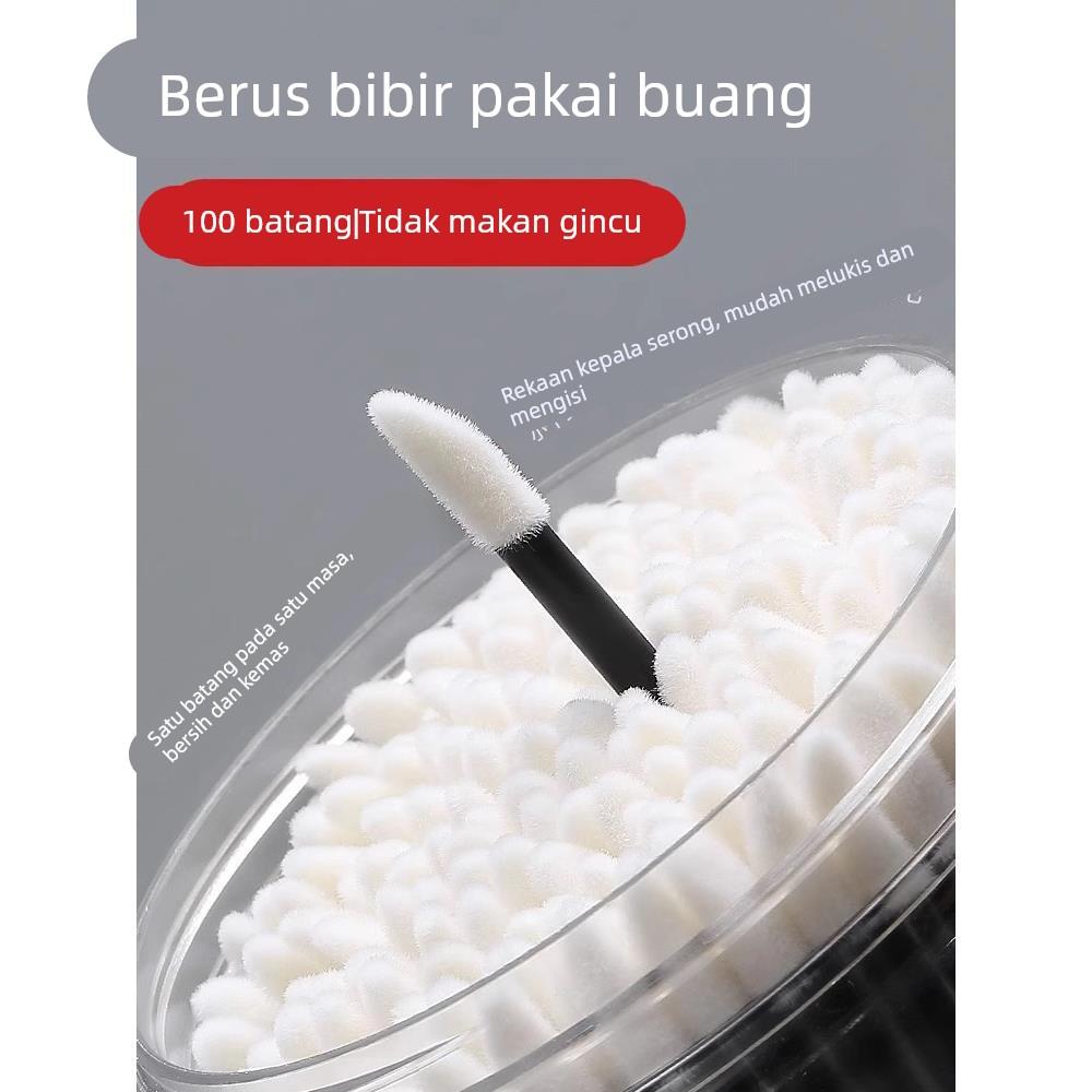 正品一次性唇刷擦口红神器唇膏刷棉签棒唇笔彩便携涂口红的小刷子