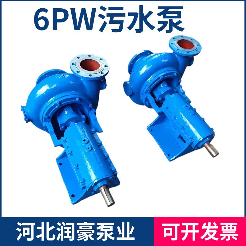 供应6PW污水泵浓浆污水杂质泵卧式不锈钢排污泵无堵塞PW排污泵