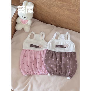 星糖物语|原创宠物狗衣服纯棉吊带裙棉麻约克夏狗狗衣服小型犬