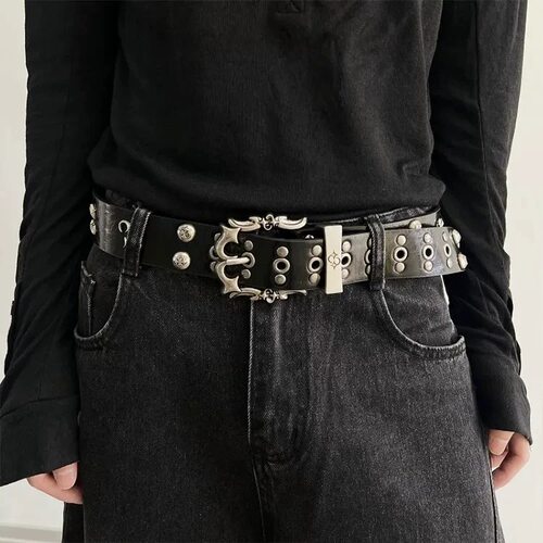 Ninethirty暗黑铆钉金属腰带美式设计Vintage手工朋克亚文化皮带