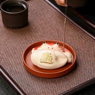 螃蟹陶瓷线 线香炉家用室内檀香炉沉香薰香炉卧室香炉香插筒底座