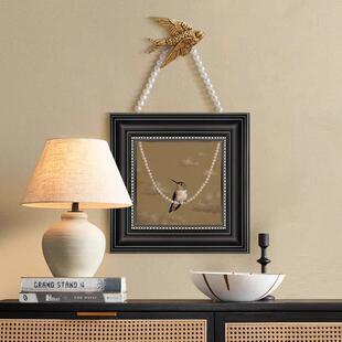 法式古典艺术复古飞鸟挂画客厅小众餐厅中古风卧室装饰画玄关壁画