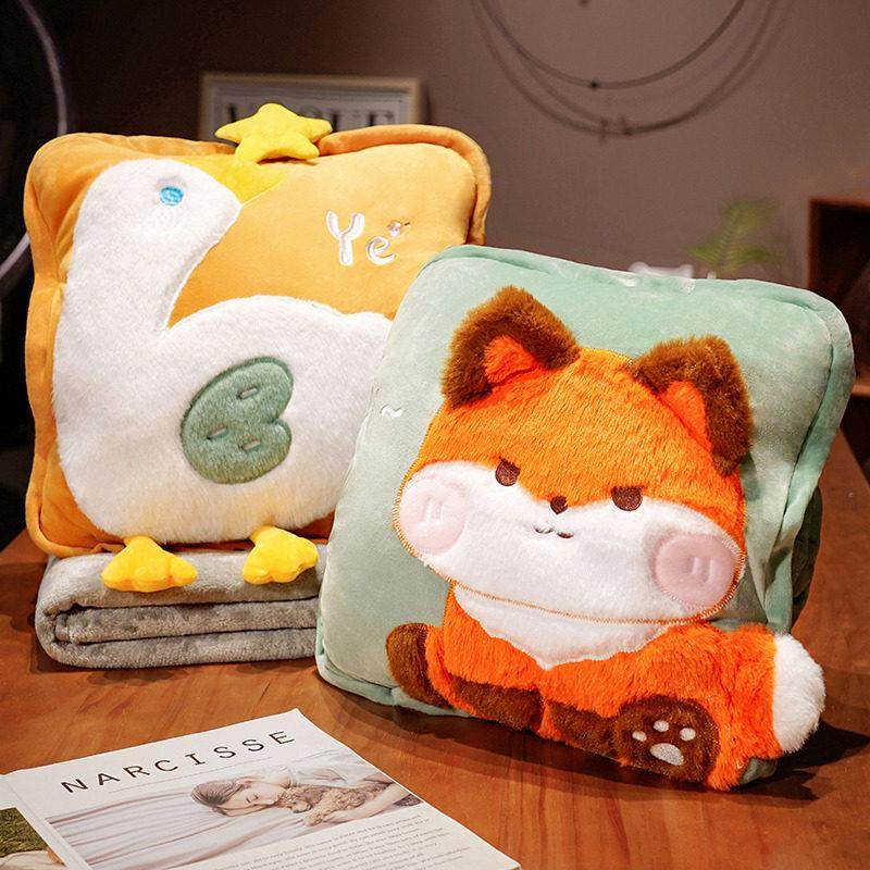 卡通抱枕被子两用毯子三合一毛毯办公室午睡枕头暖手汽车靠枕车载,居家布艺,抱枕被,淘宝优惠券,粉丝福利购,淘宝优惠卷
