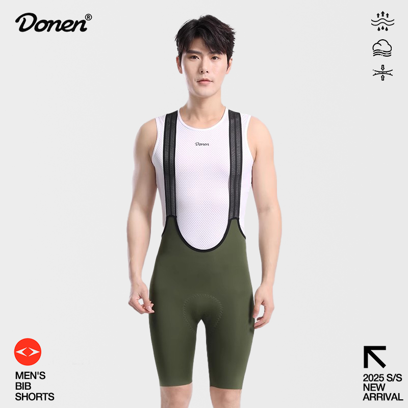 DONEN达恩双箭头骑行背背带短裤