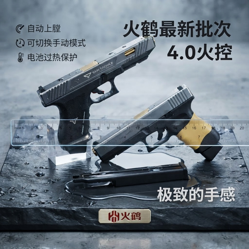 G34金属滑套火鹤g17发射器glock行程格洛克成人合金全电手玩具枪
