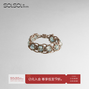 EPISSAGE 26新品月光石榴石Tressé Ring宝石编织戒指 SOLSOL