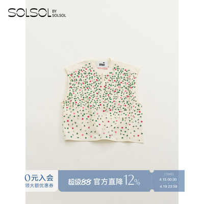 MIICOLLECTION立体小花上衣